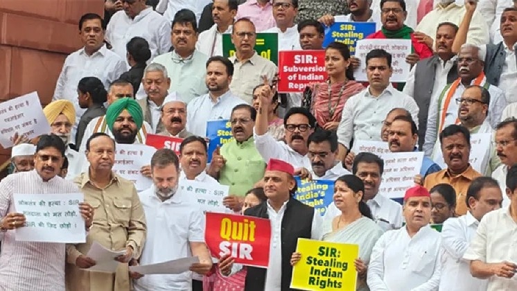 parliament winter session  2025 sir protest 