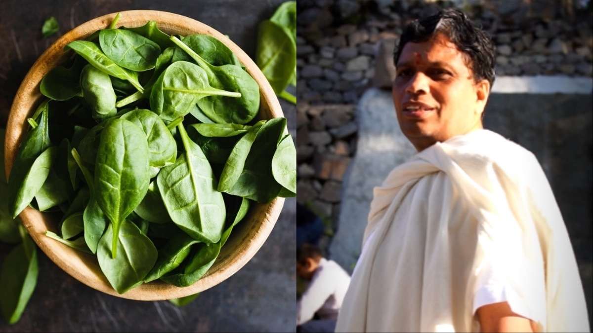 पालक को रोजाना खाने से होने वाले फायदे जानें आचार्य बालकृष्ण से (Photo- Pixabay & instagram@/Acharya Balkrishna)