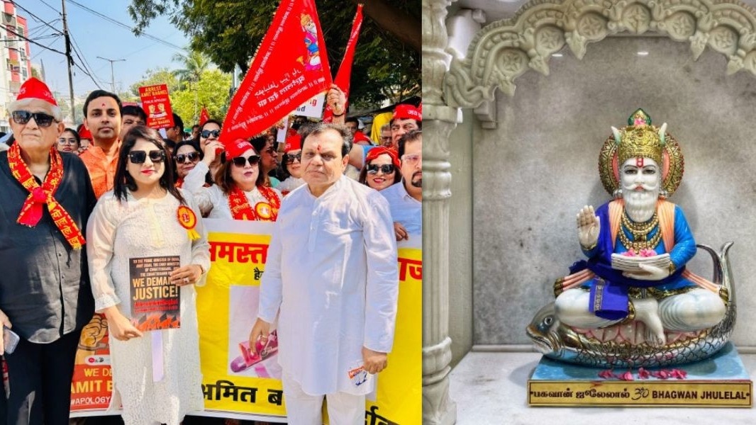 कुछ नेताओं ने झूलेलाल भगवान को लेकर ऐसी टिप्पणी कर दी जिसे सिंधी समाज ने अपमानजनक बताया. (Photo: sindhishaan.com/ Twitter- Vaswani Dinesh BJP)