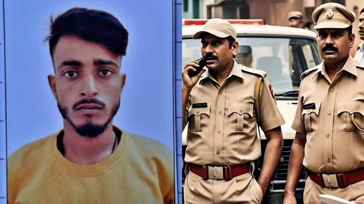 Arish of Bijnor was arrested by Delhi Police (Photo- Screengrab)