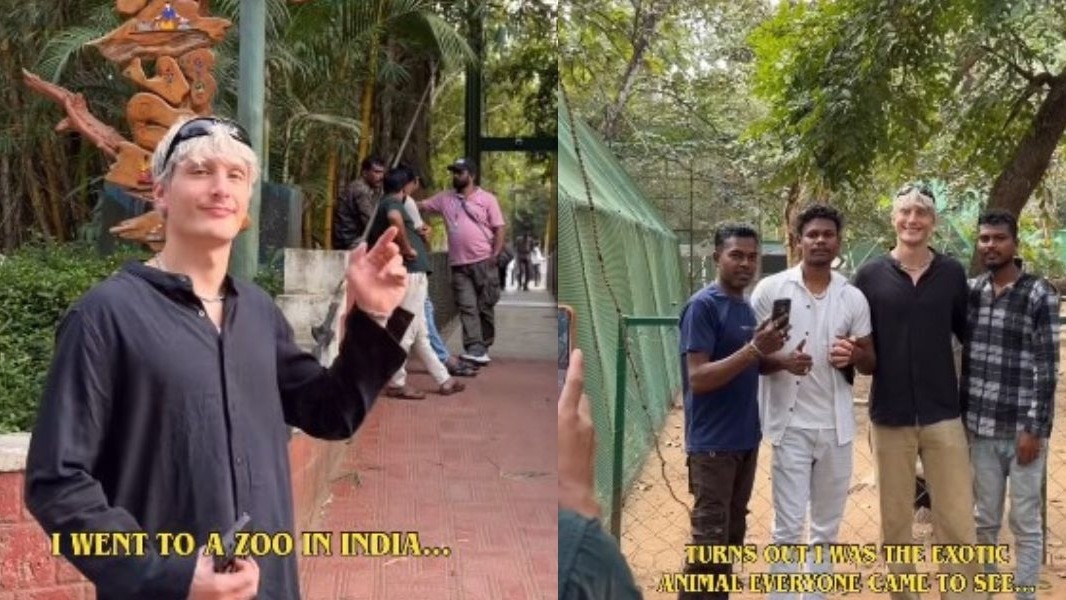 इटली के व्लॉगर लोरेंजो नोवा नोबिलियो के साथ कर्नाटक के कोडागु चिड़ियाघर में एक मजेदार घटना हुई. (Photo: Instagram/only.lorenzo)