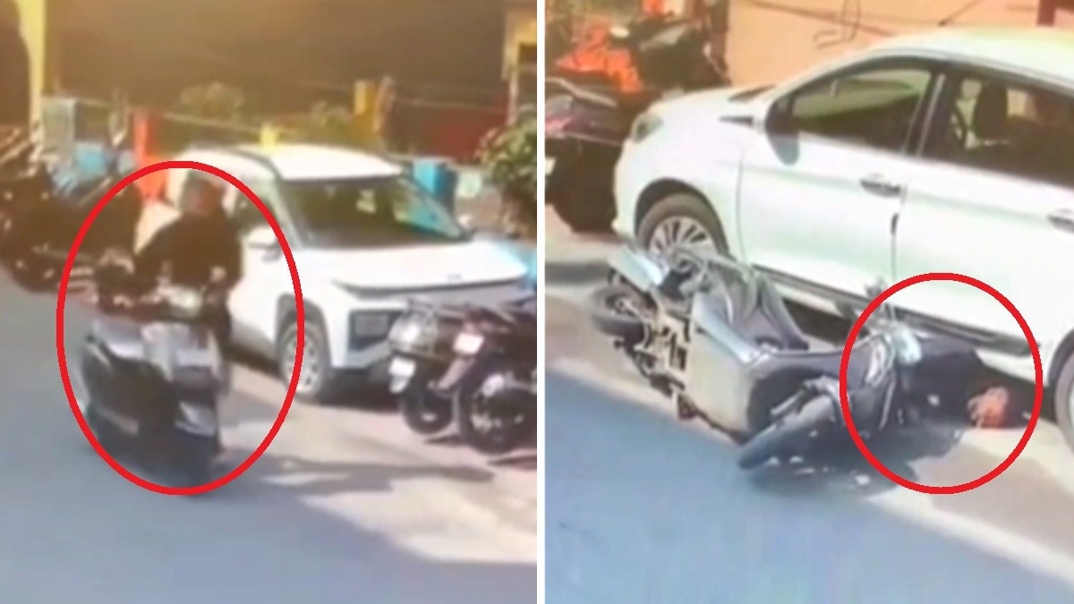 स्कूटी को पैदल ले जा रहे युवक की हुई मौत.(Photo:Screengrab)