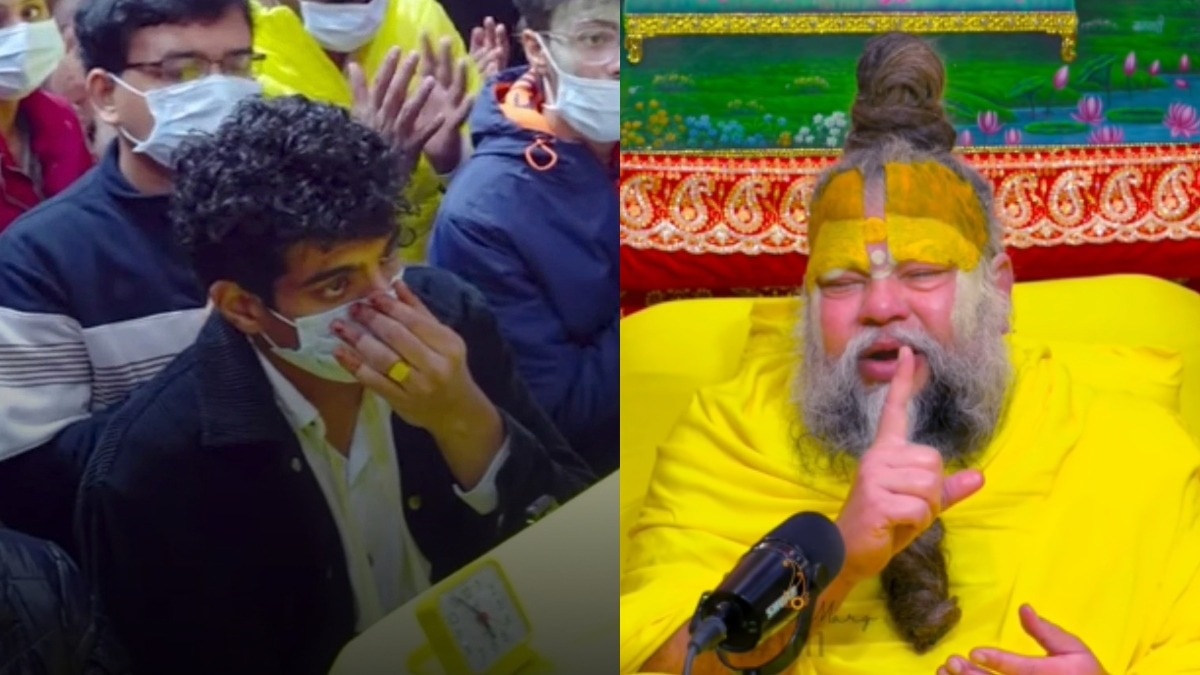 palash muchhal visits premanand maharaj