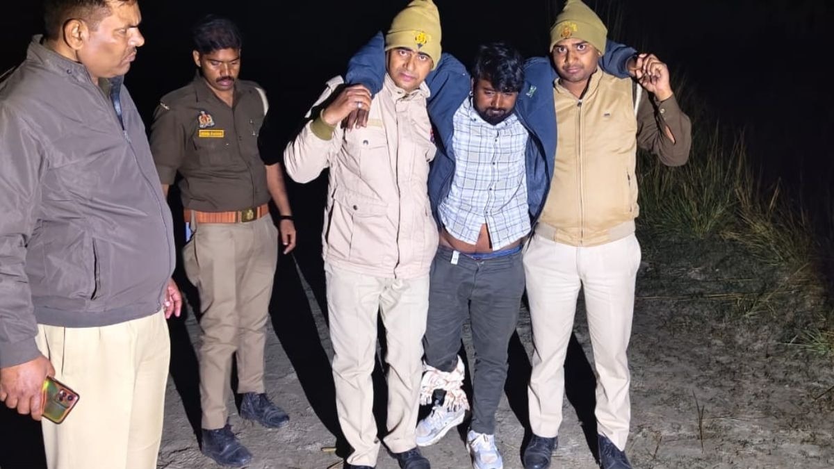 मुठभेड़ के दौरान आरोपी को किया गिरफ्तार. (Photo: ITG)