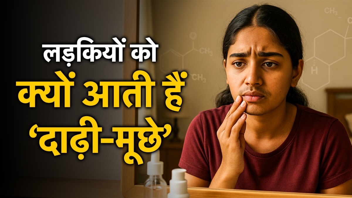 facial hair on women's face