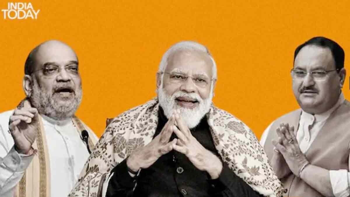 PM Modi, Amit Shah and JP Nadda