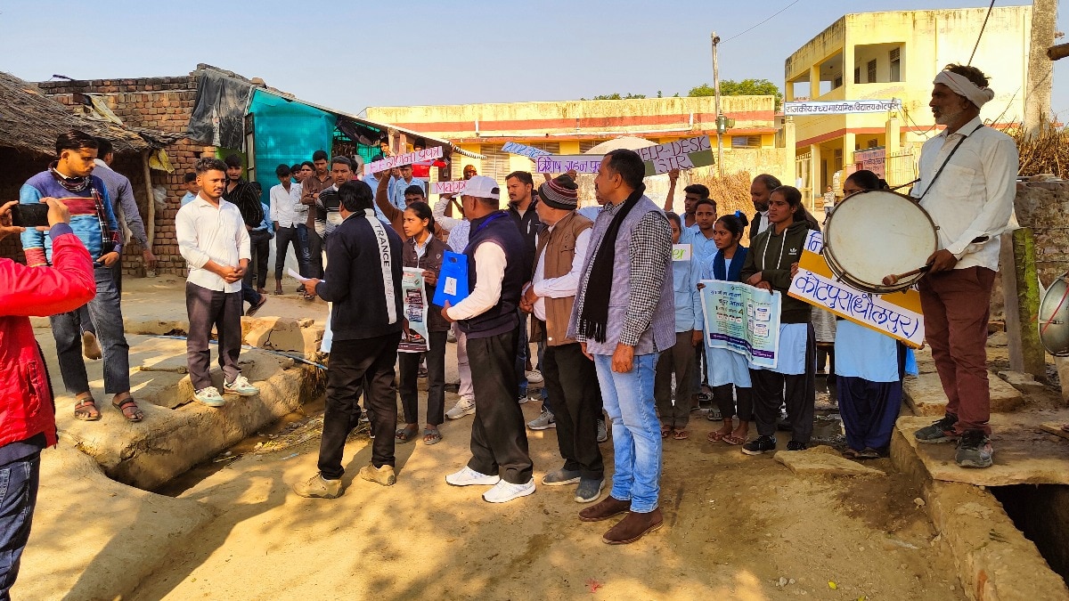 धौलपुर में अनोखी तस्वीर.(Photo: Umesh Mishra/ITG)