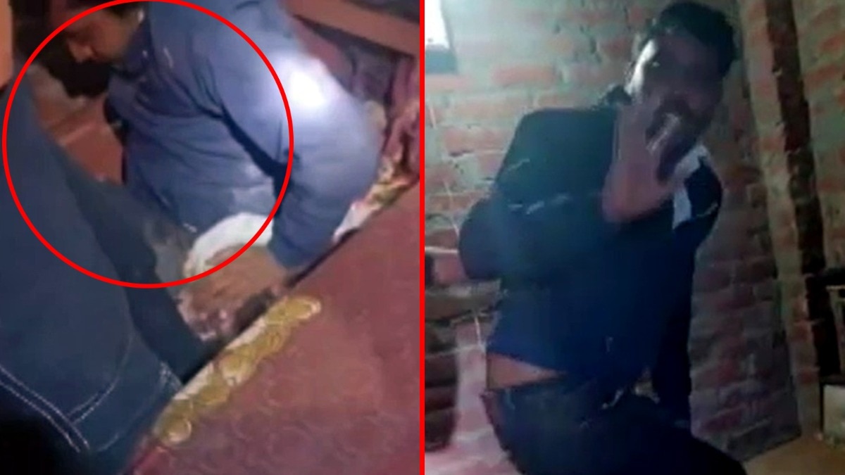 प्रेमिका के घर बेड के अंदर मिला प्रेमी. (Photo: Screengrab)
