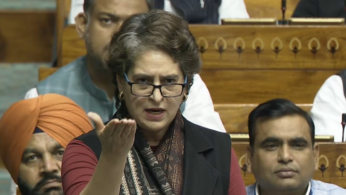 Priyanka Gandhi in Lok Sabha