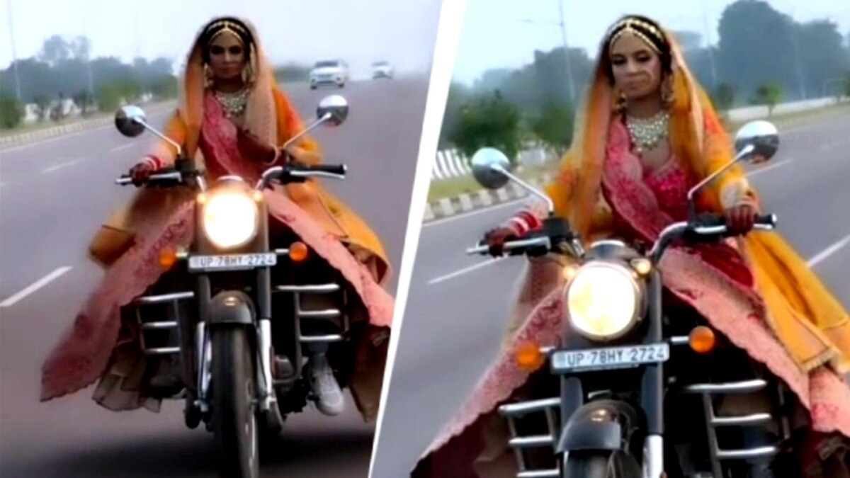 Kanpur: Bride on a bike
