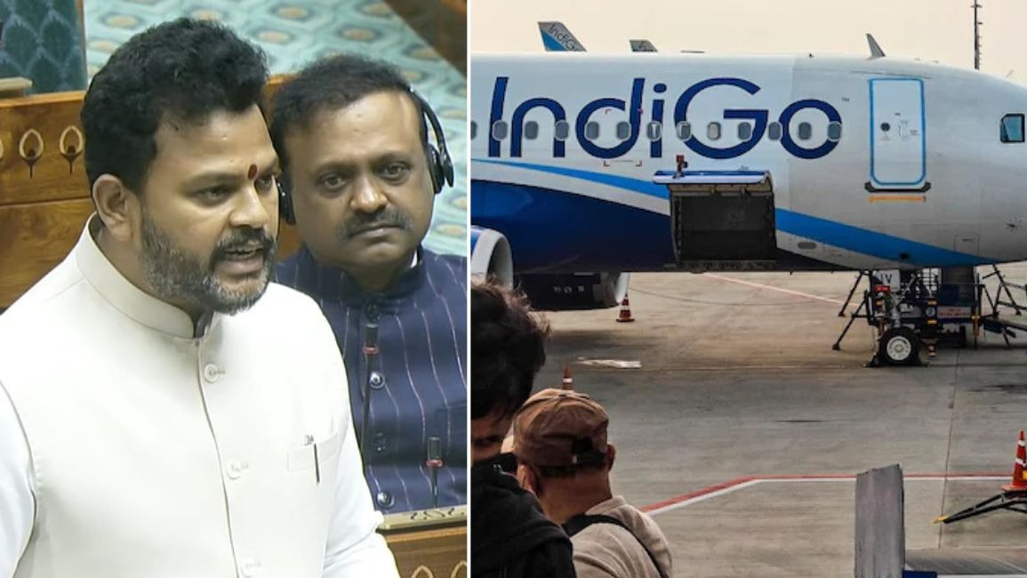 लोकसभा में इंडिगो संकट पर केंद्रीय मंत्री के बयान के बाद हंगामा हो गया. (Photo- Screengrab)