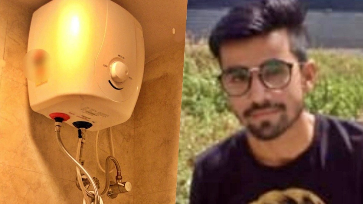 Youth dies due to gas geyser in Baghpat (Photo- Screengrab)