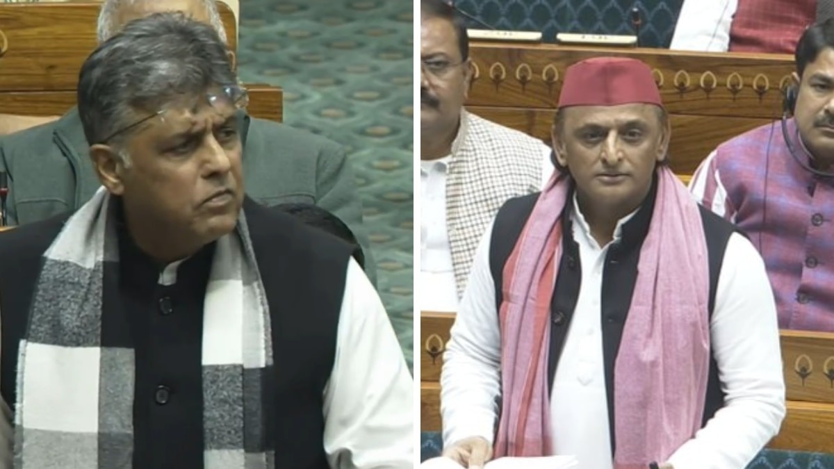 Manish Tewari and Akhilesh Yadav