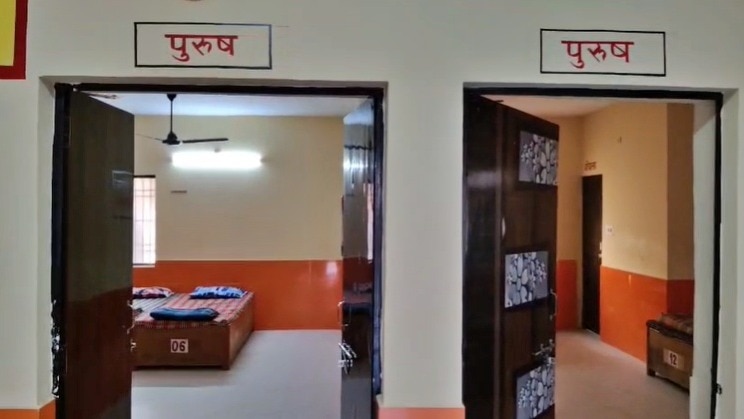 गोरखपुर में रैन बसेरा को डिटेंशन सेंटर का रूप दिया गया (Photo- Screengrab)