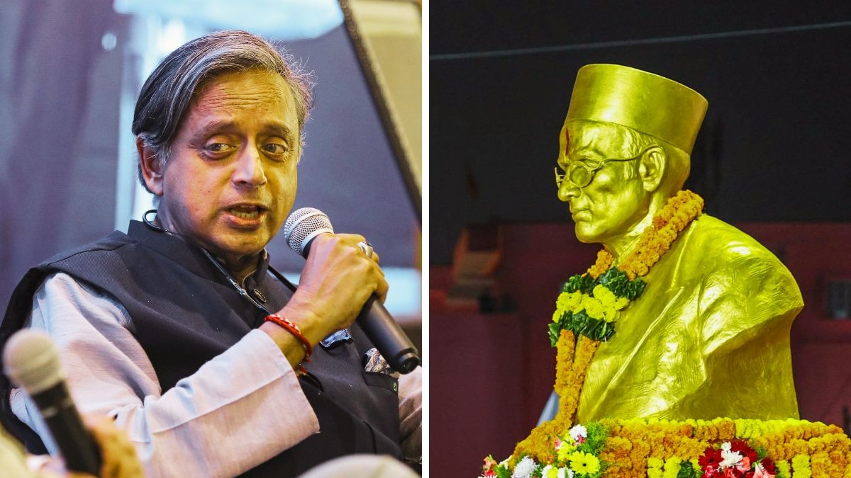 वीर सावरकर पुरस्कार ठुकराकर शशि थरूर ने कांग्रेस और बीजेपी दोनों को अपना संदेश दे दिया है. (Photo: PTI)