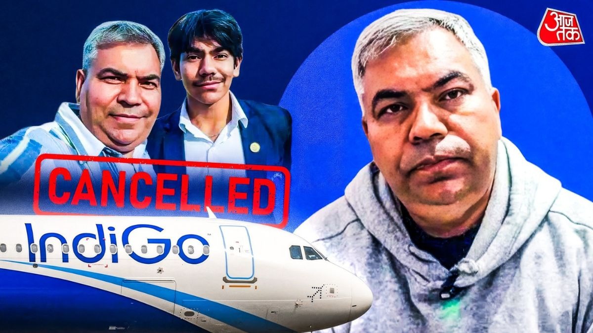 इंडिगो फ्लाइट कैंसिल होने के बाद राजनारायण पंघाल ने बेटे के लिए दौड़ाई थी कार. (Photo ITGD)