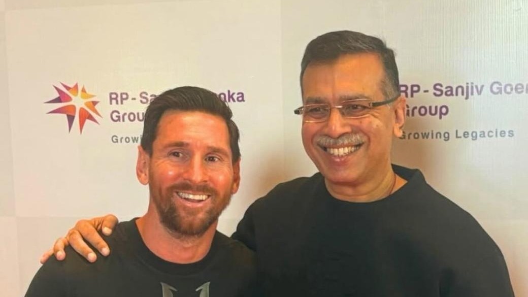 Lionel Messi and Sajiv Goenka