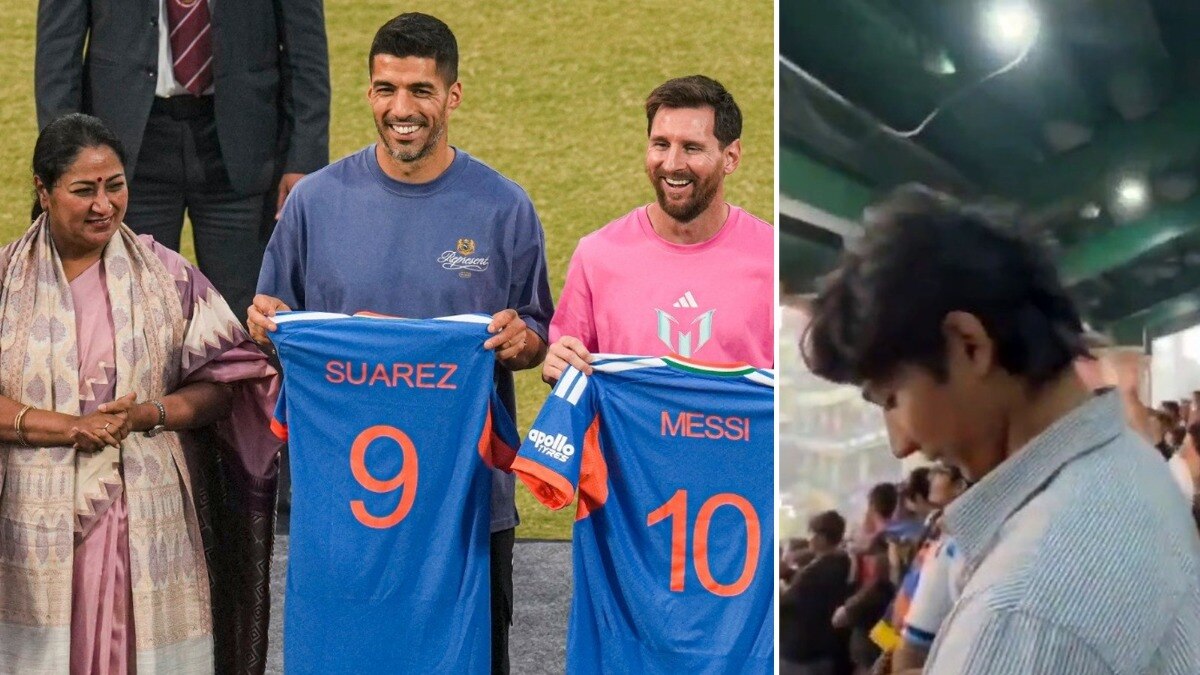 CM रेखा गुप्ता के स्टेडियम पहुंचते ही लगे नारे  (Photo: ITG)