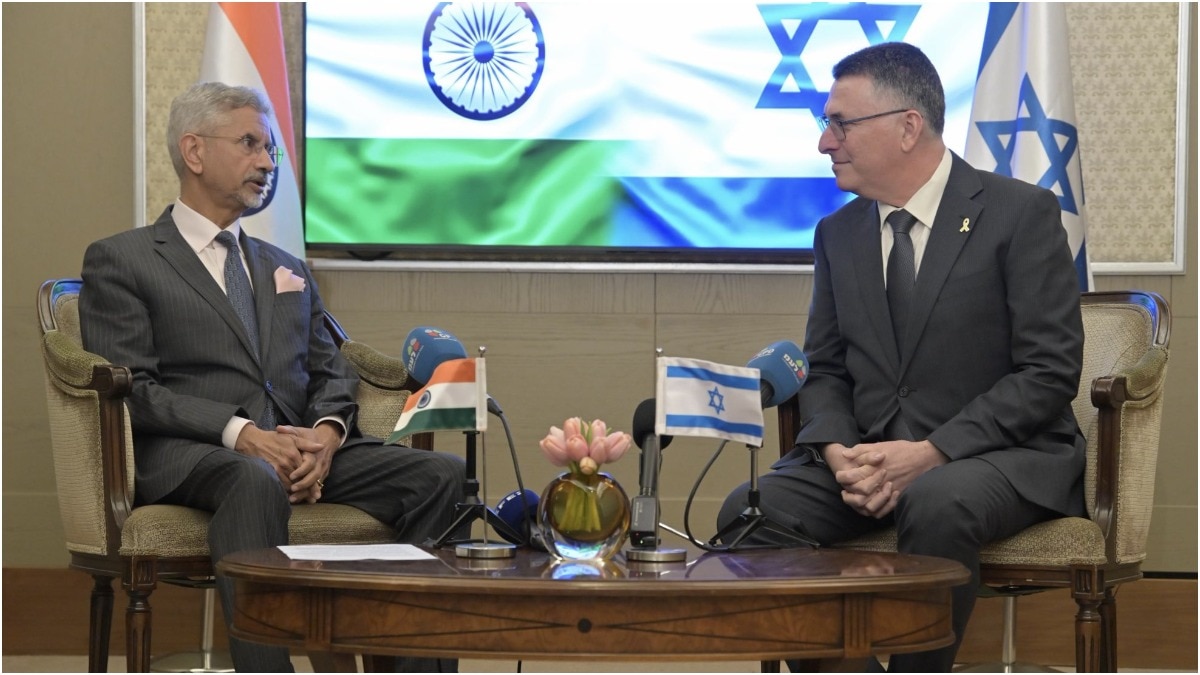 S Jaishankar with his Israeli Counterpart Gideon Sa'ar