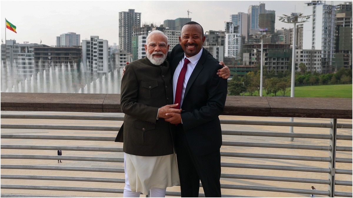 प्रधानमंत्री मोदी अपने इथियोपियाई समकक्ष अबी अहमद अली के साथ. (Photo: X/@narendramodi)