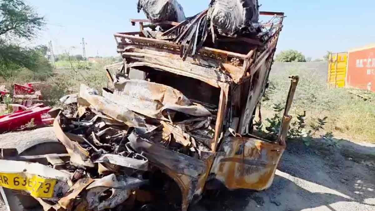 दिल्ली-मुंबई एक्सप्रेसवे दर्दनाक हादसा (Photo: Screengrab)