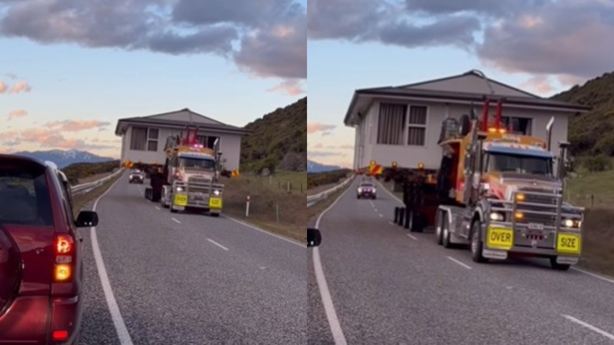 वायरल वीडियो में एक पूरा घर ट्रक पर सवार होकर जा रहा है(Photo:Insta/hey_itspriyanka)