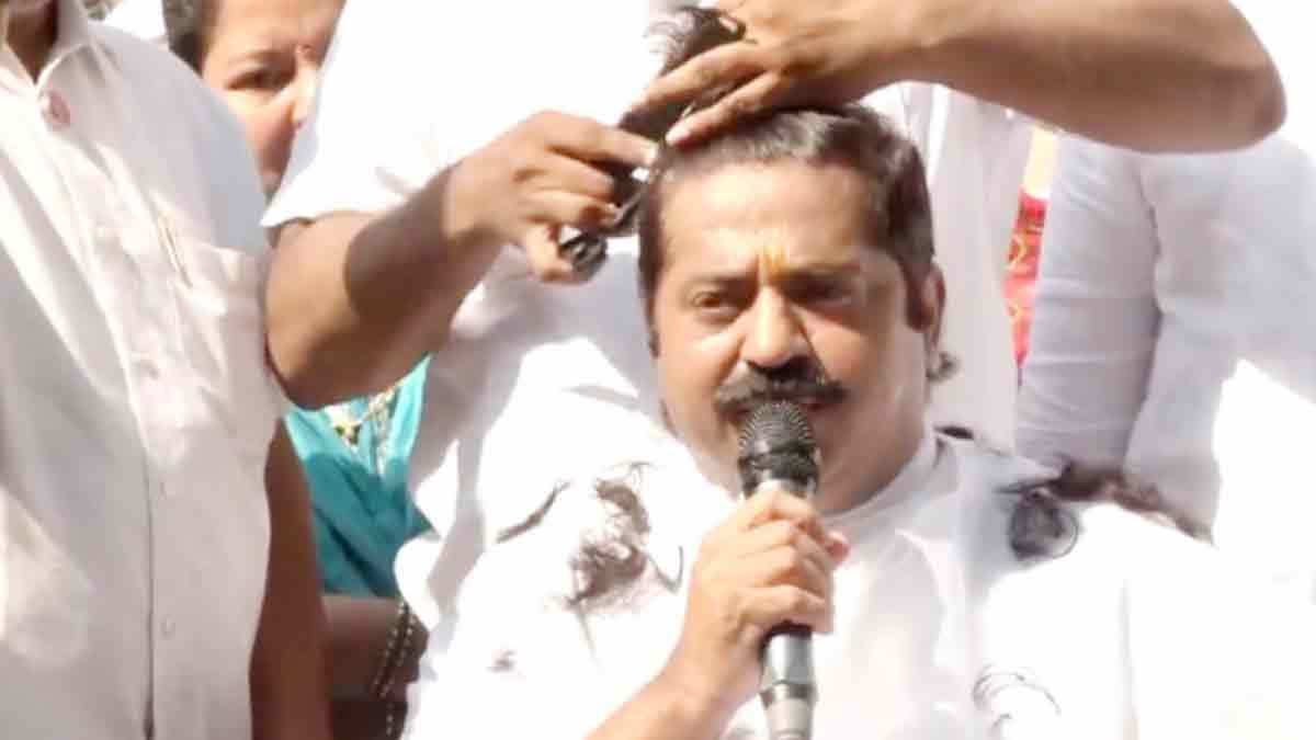 After 4 years, Ram Kadam cut his hair