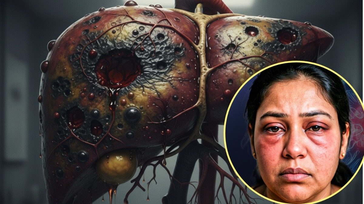 signs of liver damage on face