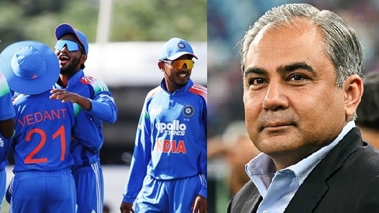 IND U19 Players and Mohsin Naqvi