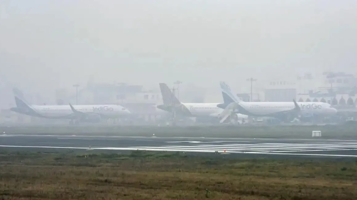 Flight operations at Delhi airport severely disrupted due to dense fog, causing cancellations and delays by IndiGo, Air India, and SpiceJet.