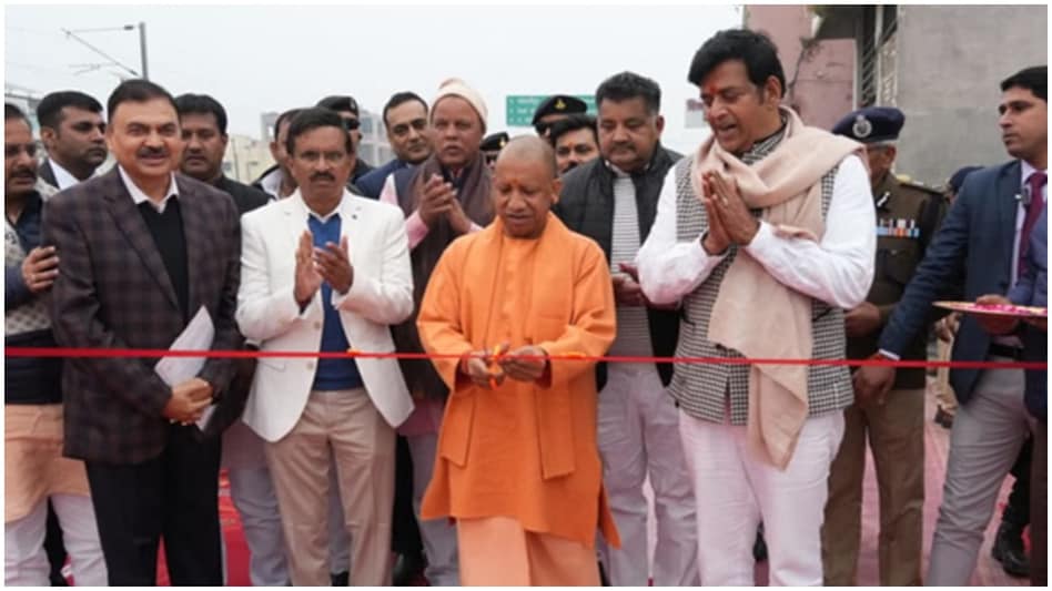 Chief Minister Yogi Adityanath inaugurating the newly constructed Gorakhnath Overbridge in Gorakhpur by cutting the ribbon. (Photo: X/@BJP4UP) Chief Minister Yogi Adityanath inaugurating the newly constructed Gorakhnath Overbridge in Gorakhpur by cutting the ribbon. (Photo: X/@BJP4UP)