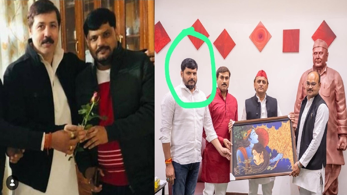 आलोक सिंह की फोटो धनंजय सिंह से लेकर अखिलेश यादव तक के साथ मिली है (Photo ITG)