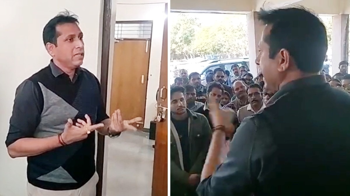 दतिया कलेक्टर की पटवारियों को दो टूक.(Photo:Screengrab)