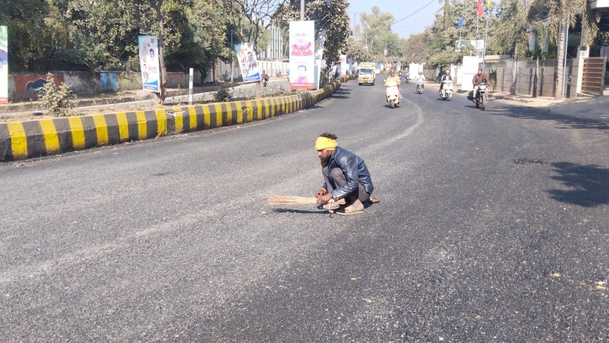 Amit Shah Gwalior Visit Road Construction