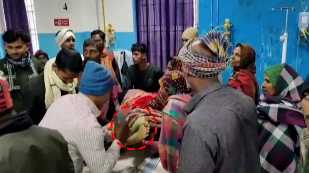 Patient treated with slippers at the district hospital