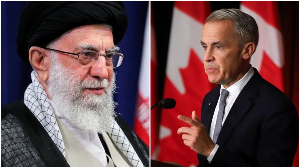 ईरान के सर्वोच्च नेता अयातुल्ला अली खामेनेई (L) और कनाडा के प्रधानमंत्री मार्क कार्नी. (Photo: AP)