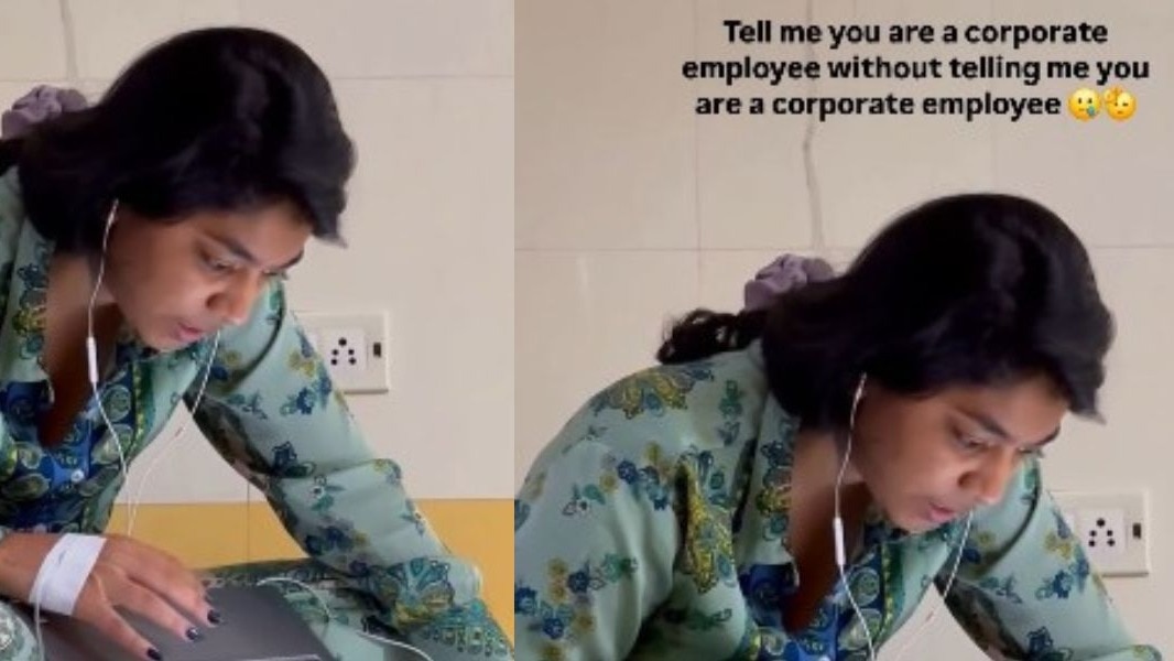 अस्पताल में भर्ती होने के बावजूद एक महिला द्वारा ऑफिस की ऑनलाइन मीटिंग अटेंड करने का वीडियो वायरल हो रहा है. ( Photo: Instagram/spicykhayalipulao) 