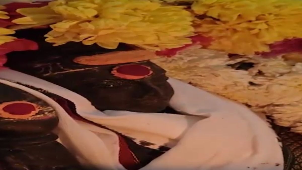 सोशल मीडिया पर वायरल वीडियो में दिख रहा है कि मुरुगन प्रतिमा आंख खोलती बंद होती दिख रही है. (Photo :ITG)