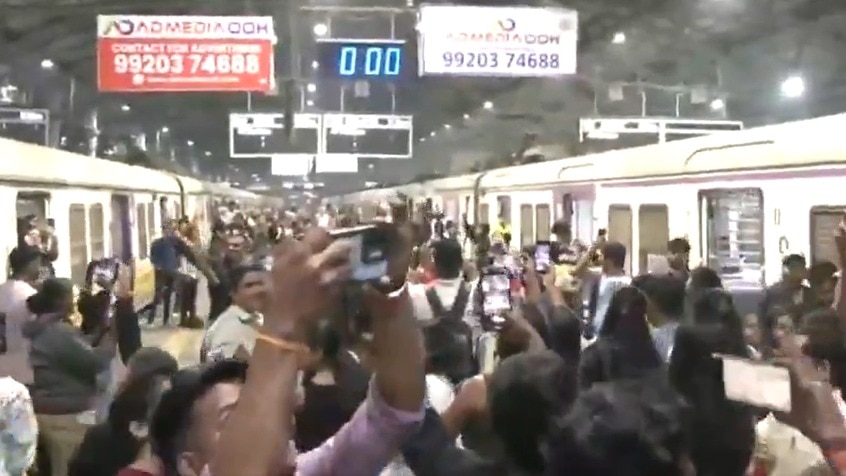 Mumbai Local New Year Celebration