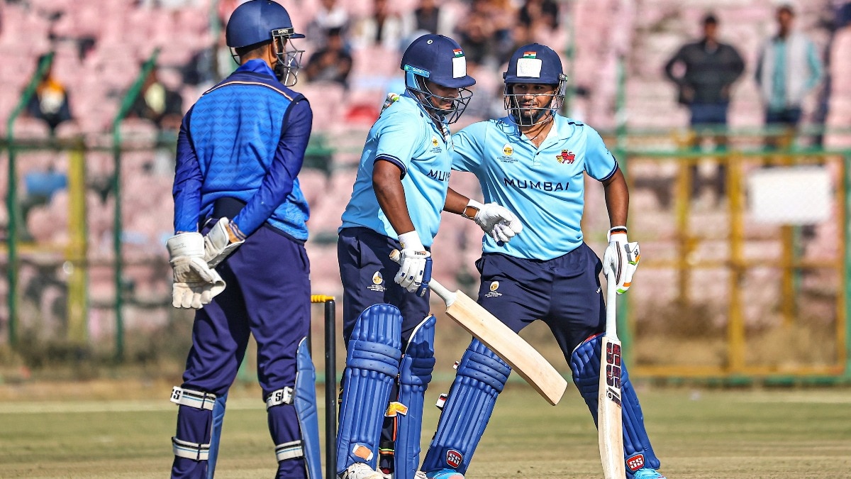 Sarfaraz Khan with teammate Musheer Khan