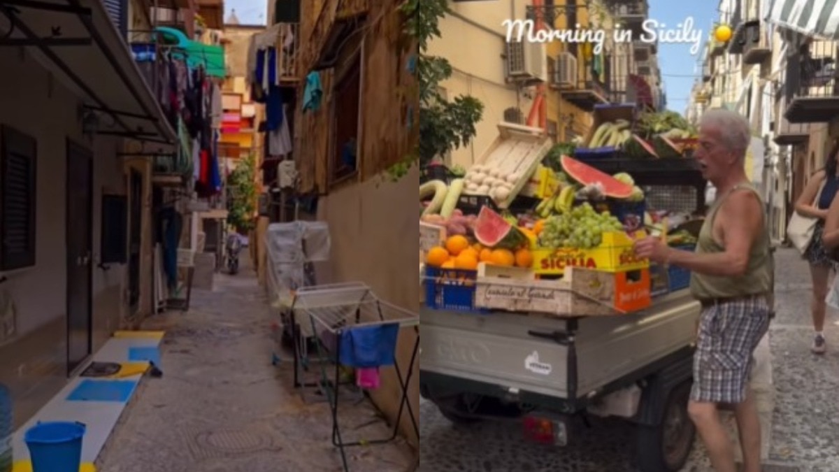 Italy real side, Italy viral video, Italy street market video
