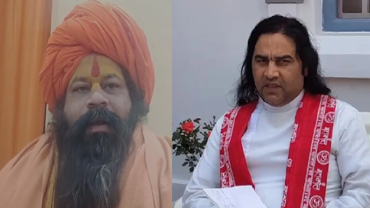 राजूदास और देवकीनंदन. (Photo: Screengrab)