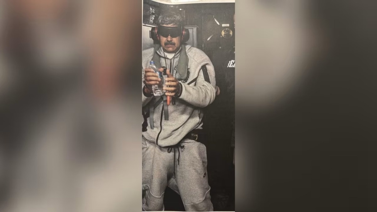 अमेरिका की गिरफ्त में निकोलस मादुरो (Photo: Screengrab)