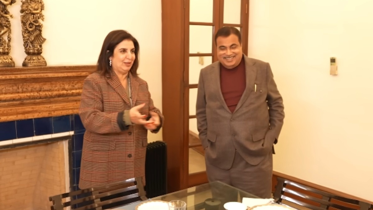 Farah Khan Nitin gadkari talks about sonia gandhi