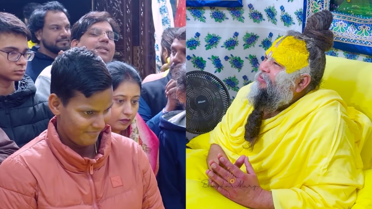 विश्वकप विजेता दीप्ति शर्मा प्रेमानंद महाराज से मिलने पहुंचीं (Photo: Instagram/@Bhajanmargofficial)
