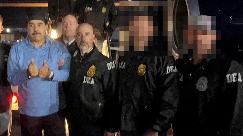 Cuban guards protecting Maduro