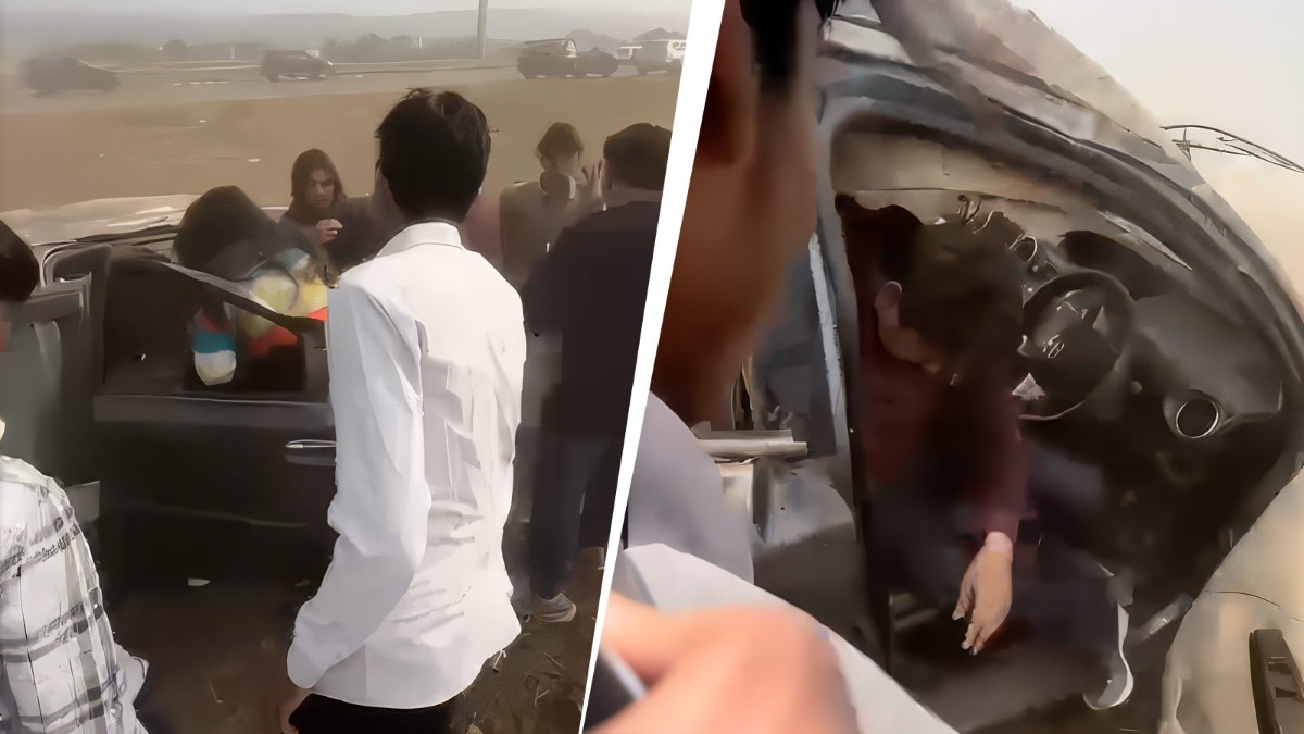 Speeding Car Loses Control, Flips Over 50 Meters on Delhi-Mumbai Expressway;