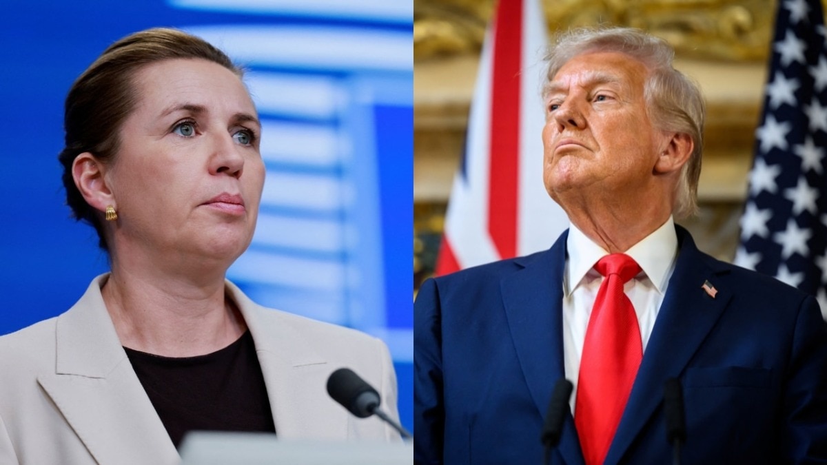 Mette Frederiksen and Donald Trump