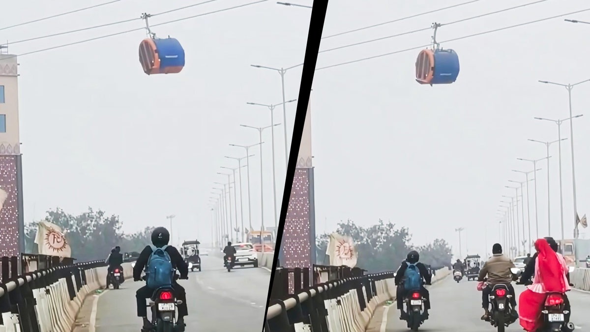 रोपवे का ट्रायल रन शुरू (Photo: Screengrab)