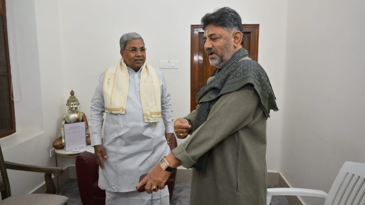 karnataka cm siddaramaiah and Deputy CM DK Shivkumar.